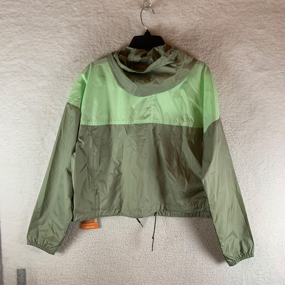 Columbia Women's Flash Challenger Cropped Windbreaker Green Jacket Size XL NWT